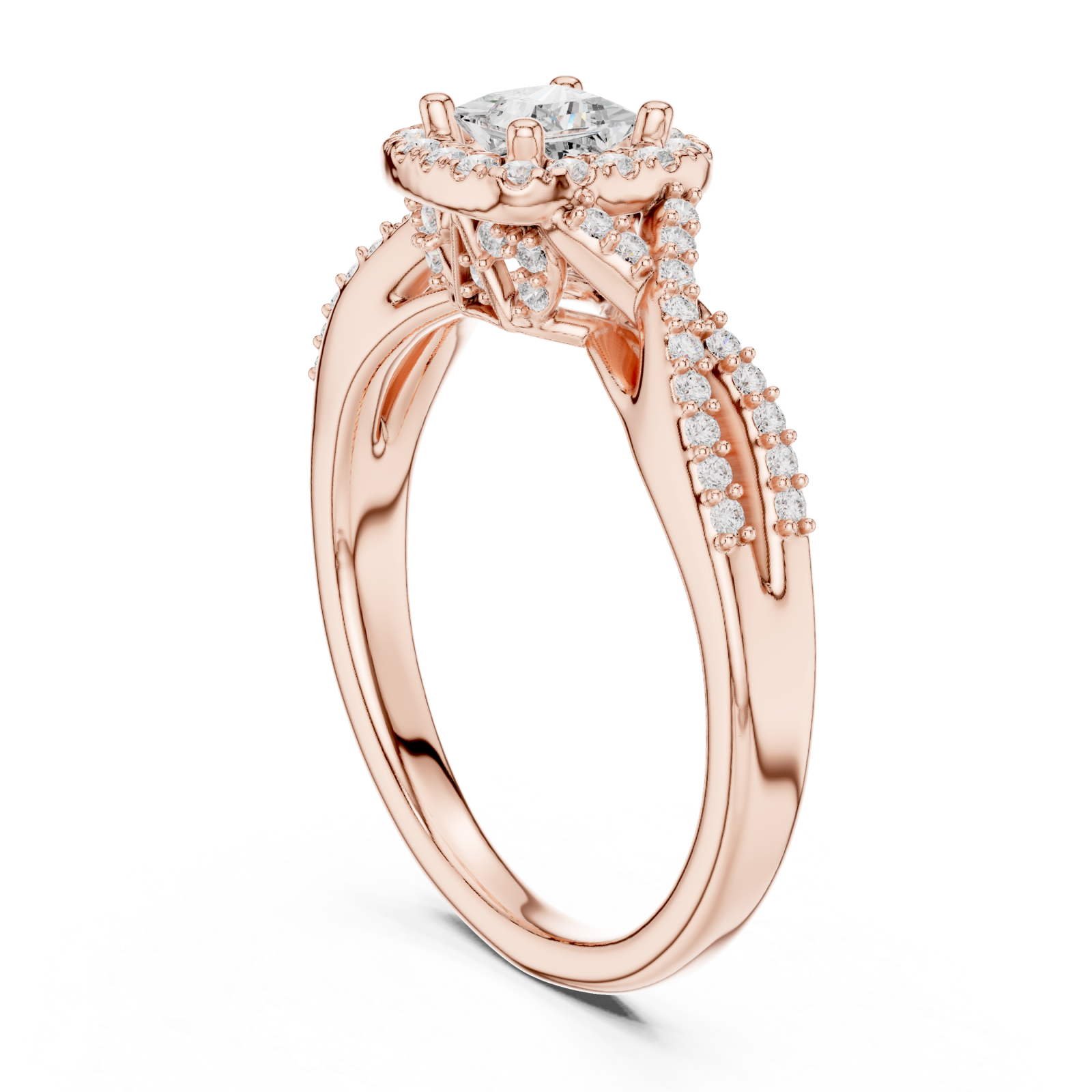  Rose Gold Royal Vine Harmony Band Left View