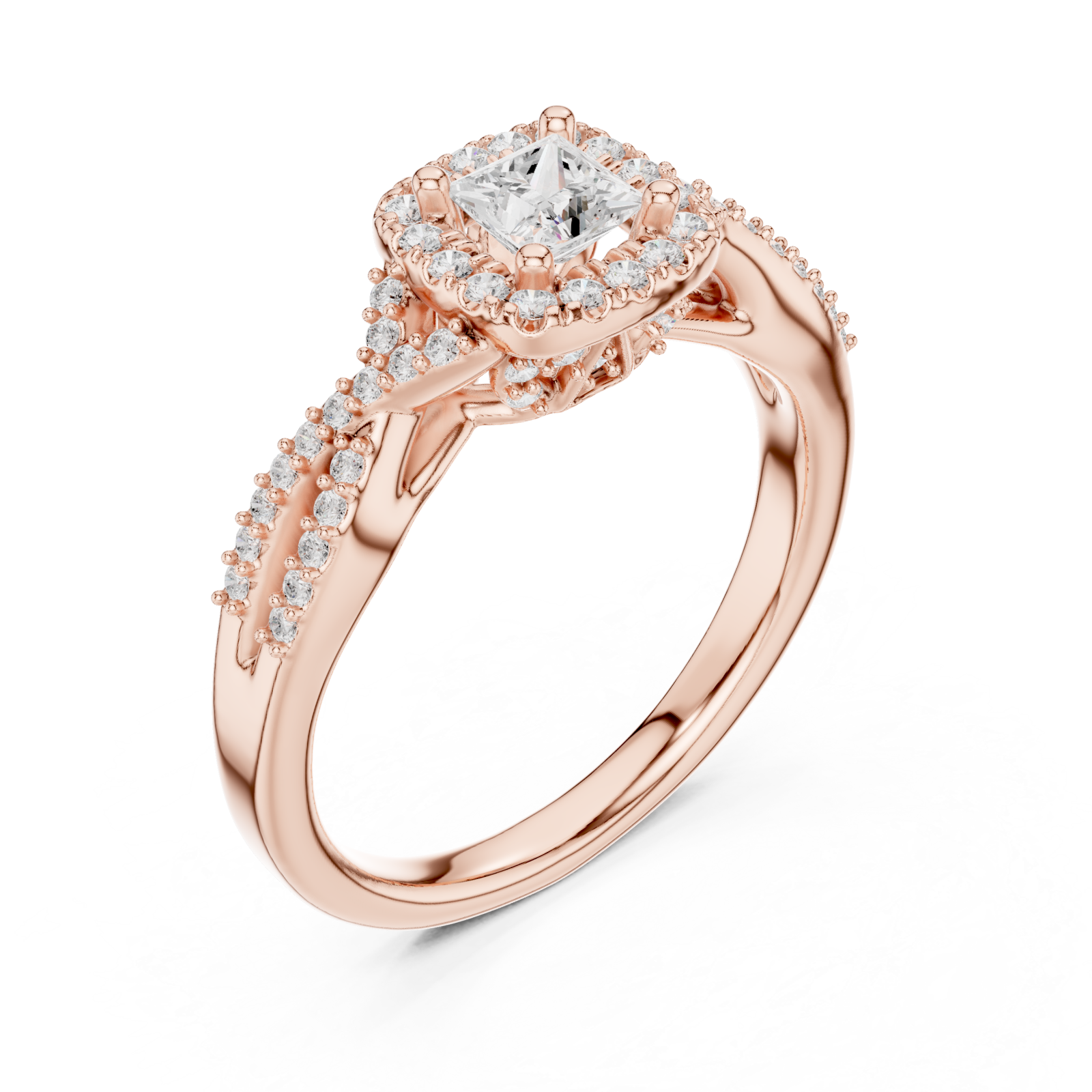  Rose Gold Royal Vine Harmony Band Right View