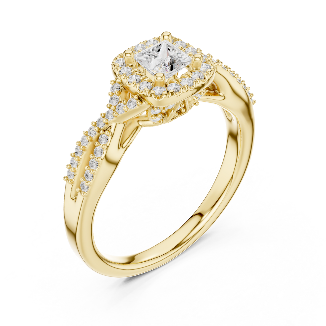 Gold Royal Vine Harmony Band Right View