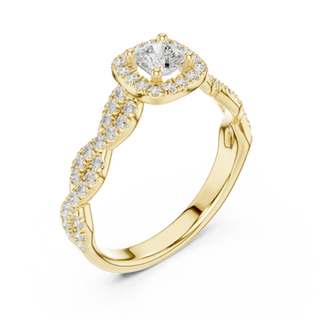Gold Eternal Vow Embrace Luxe Solitaire Ring Right View