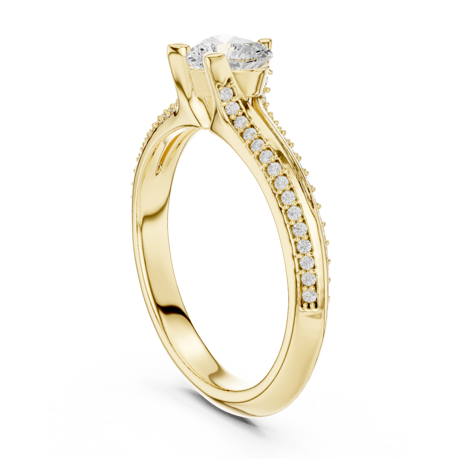  Gold Celestial Love Wave Statement Band Left View