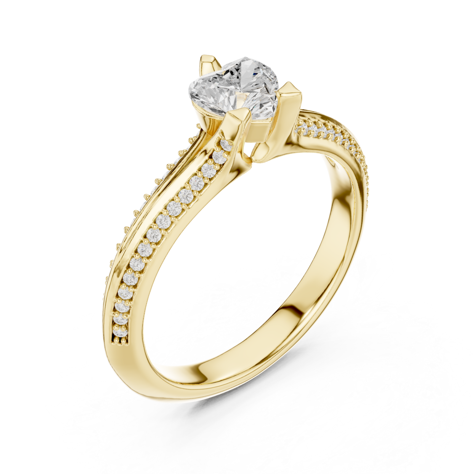 Gold Celestial Love Wave Statement Band Right View