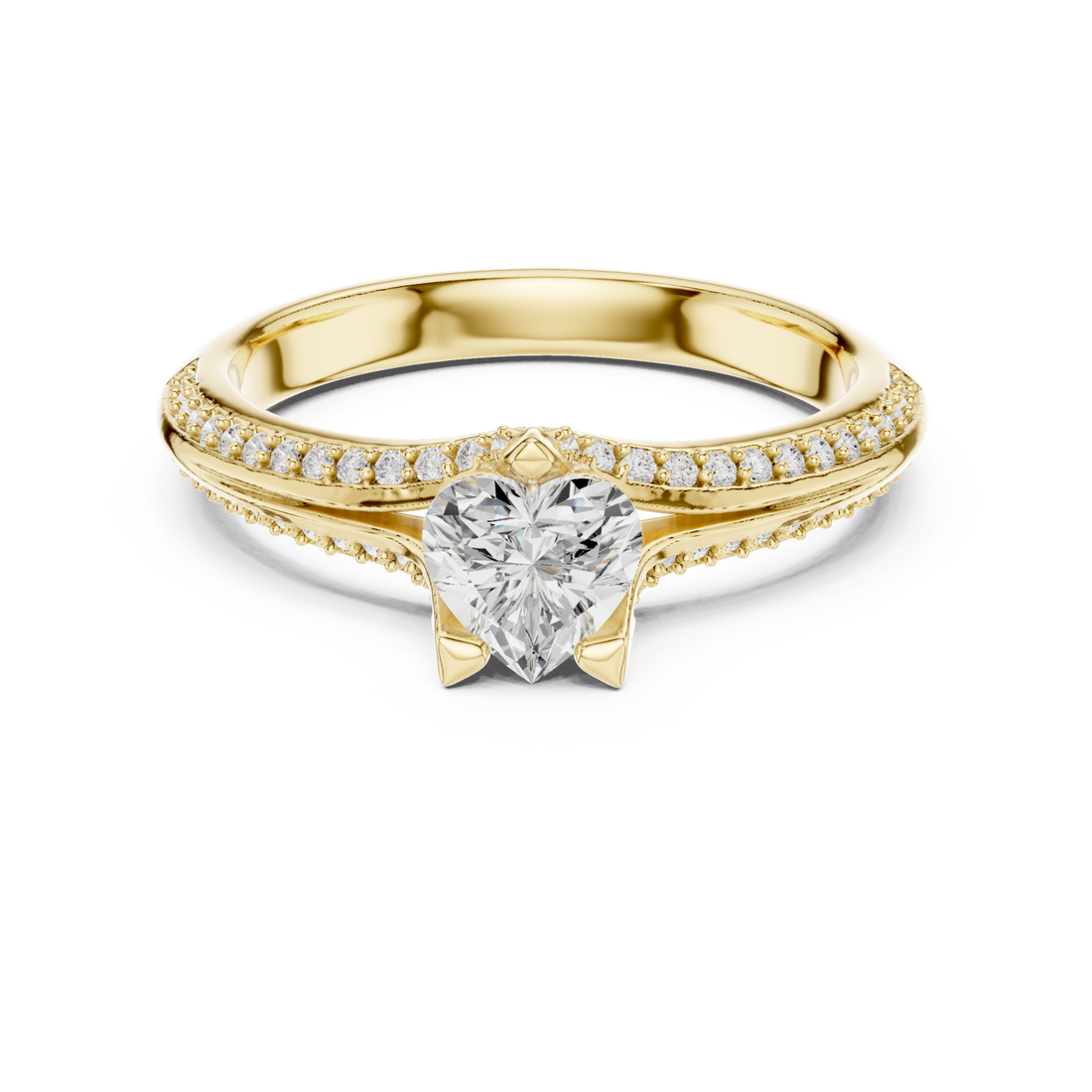 Gold Celestial Love Wave Statement Band Right View