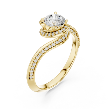 Gold Eternal Promise Whisper Band Ring Right View