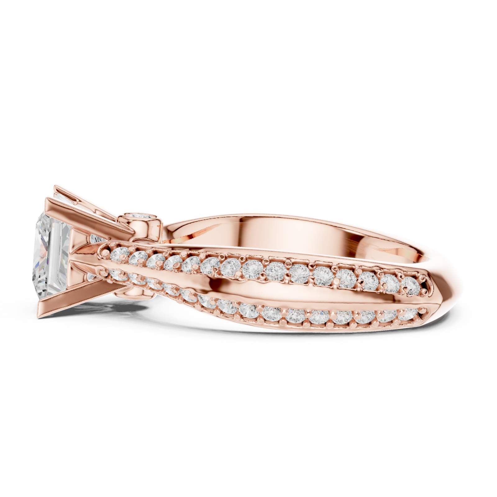  Rose Gold Pure Radiance Regal Statement Ring Side View