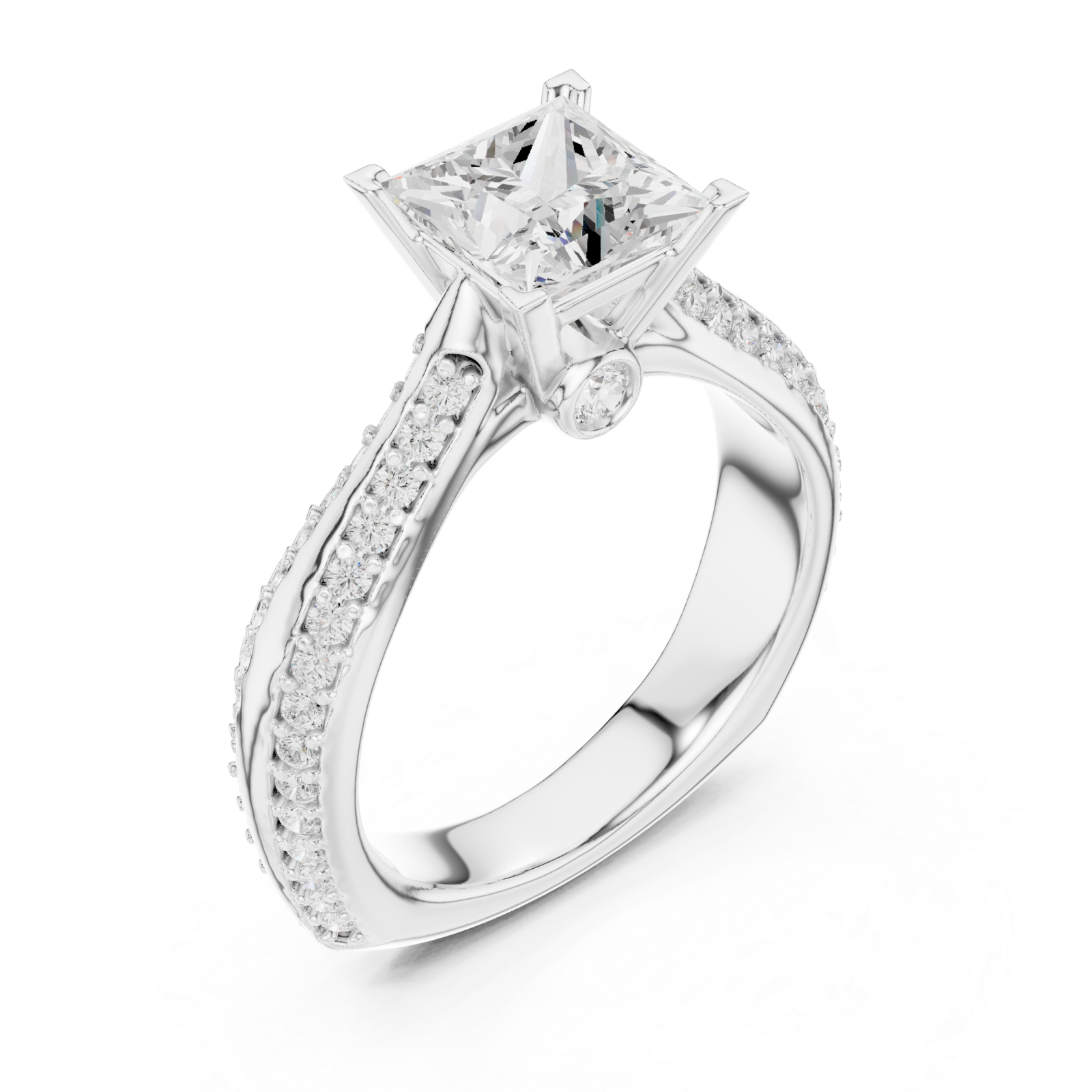  White Gold Pure Radiance Regal Statement Ring Right View