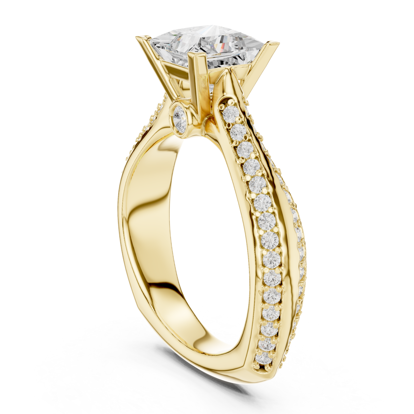  Gold Pure Radiance Regal Statement Ring Left View