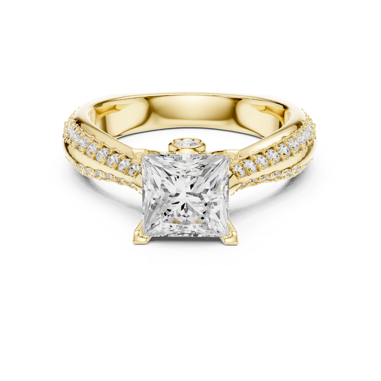 Gold Pure Radiance Regal Statement Ring Front View