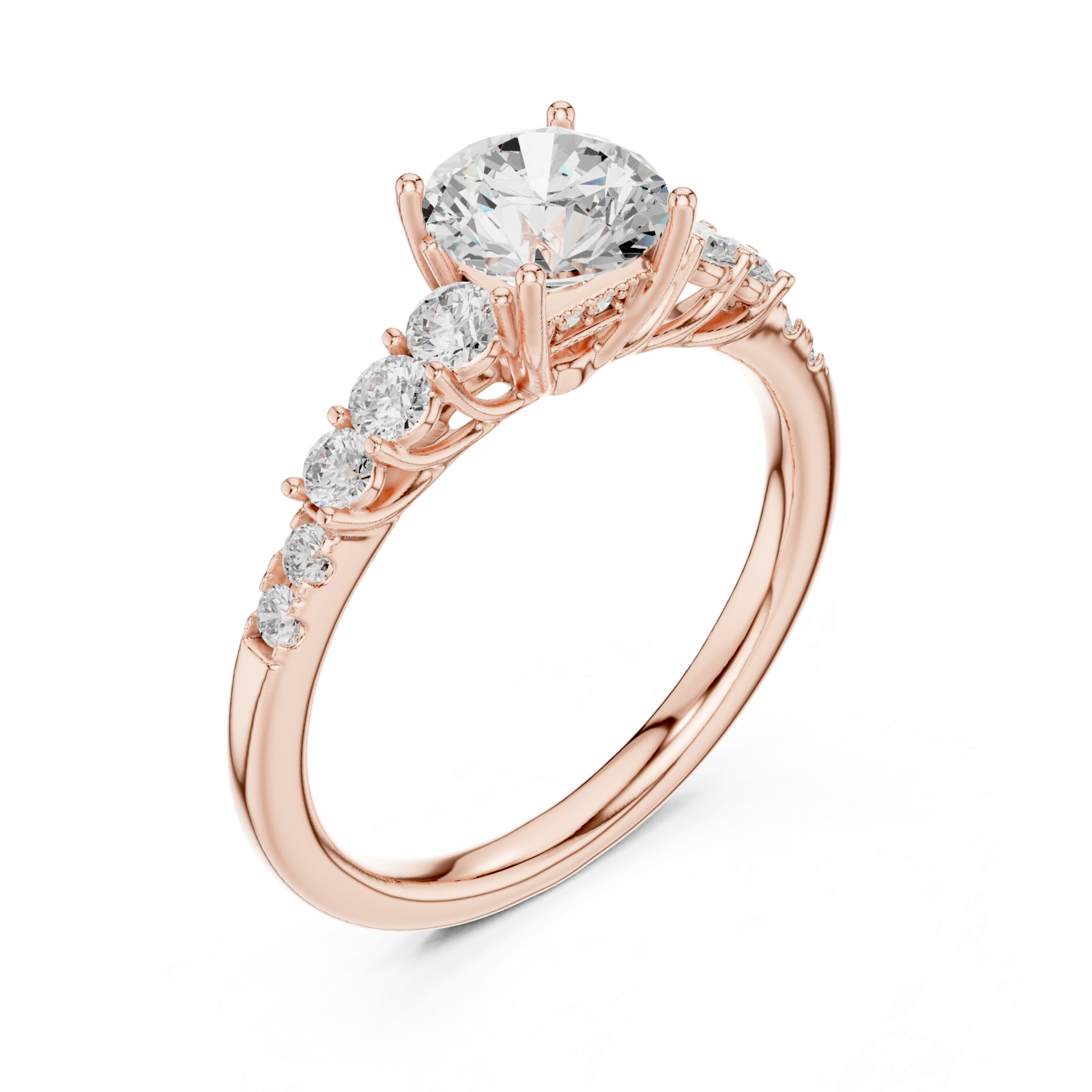  Rose Gold Elegant Whisper Luxe Ring Right View