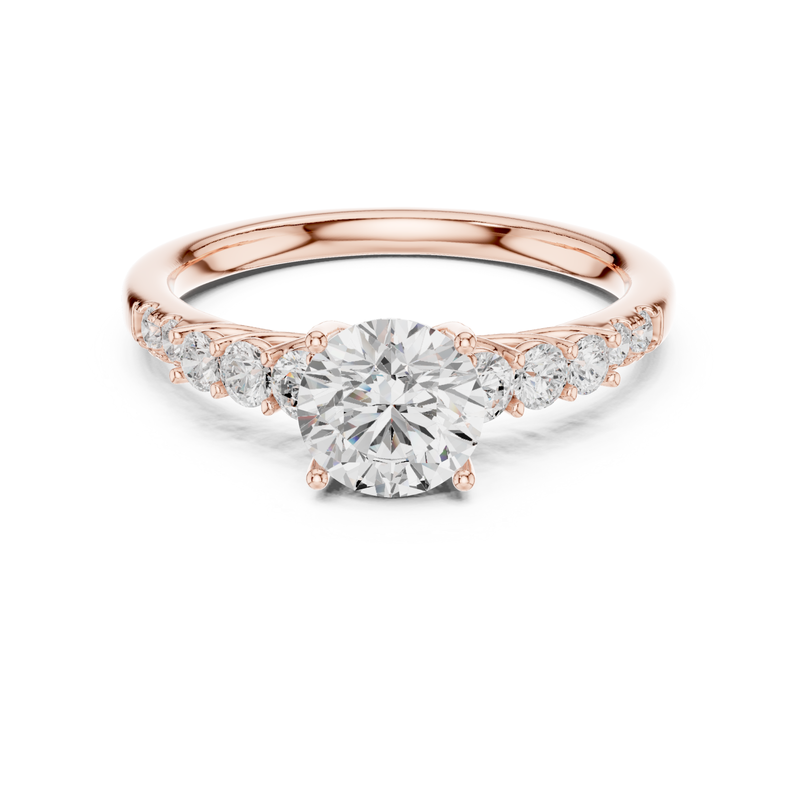  Rose Gold Elegant Whisper Luxe Ring Front View