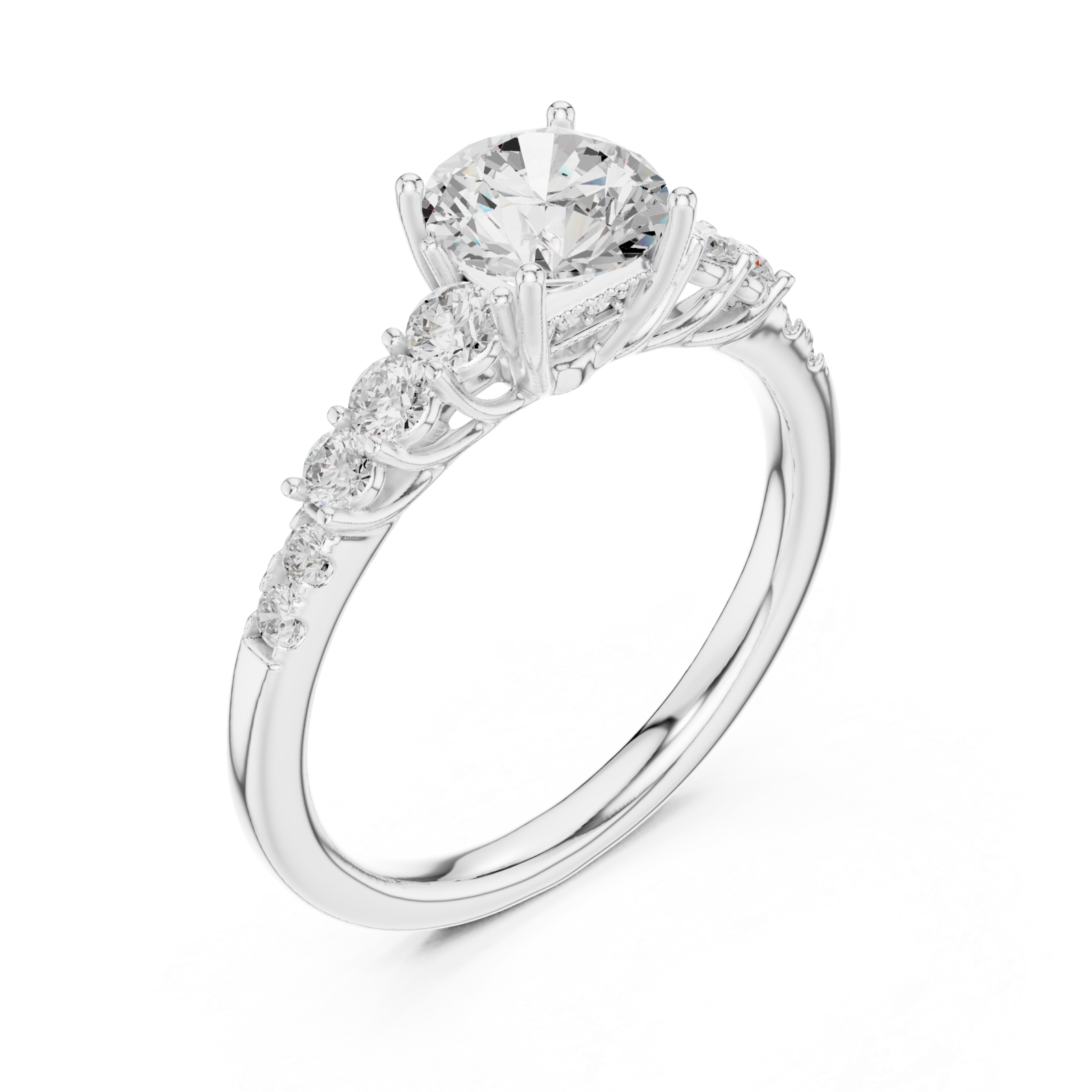  White Gold Elegant Whisper Luxe Ring Right View