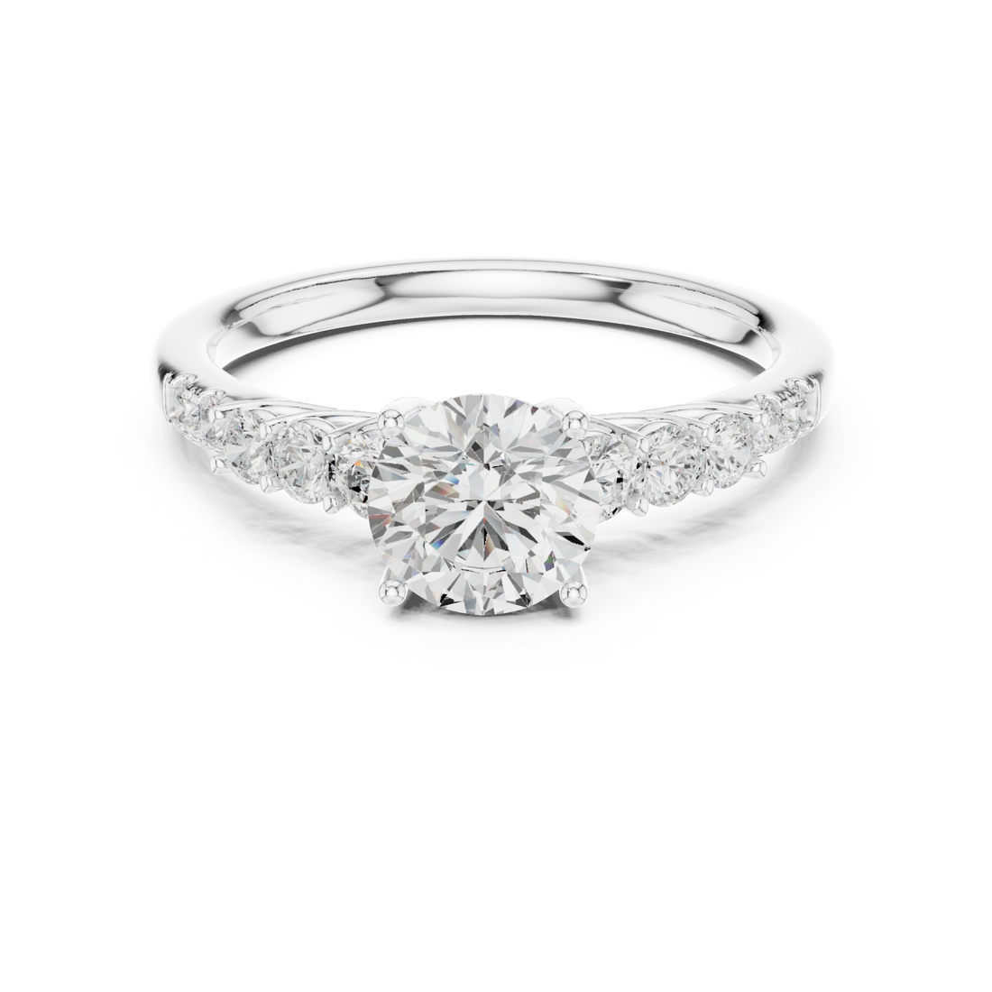  White Gold Elegant Whisper Luxe Ring Right View