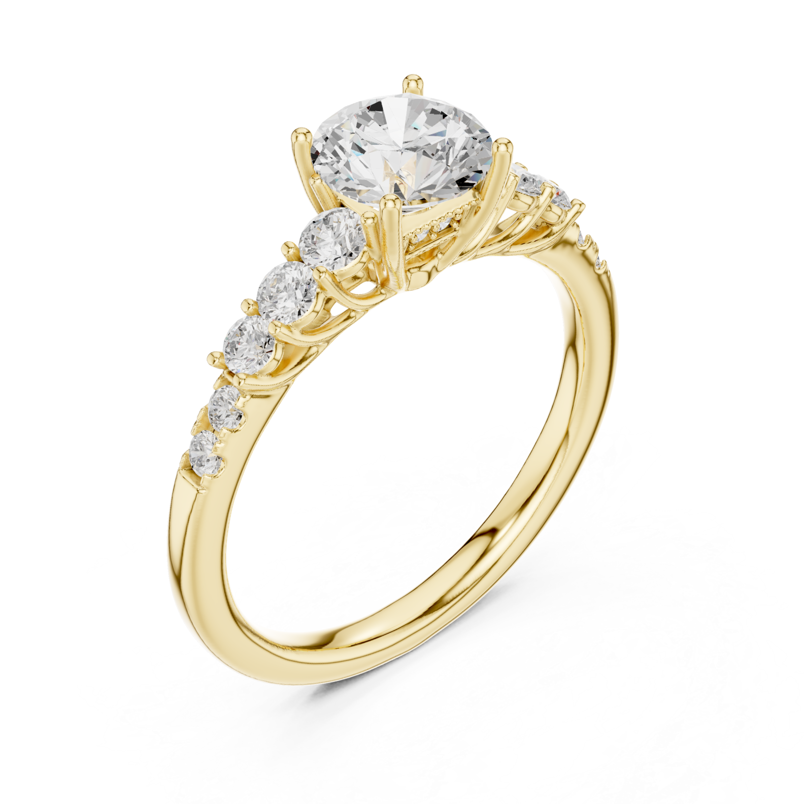 Gold Elegant Whisper Luxe Ring Right View