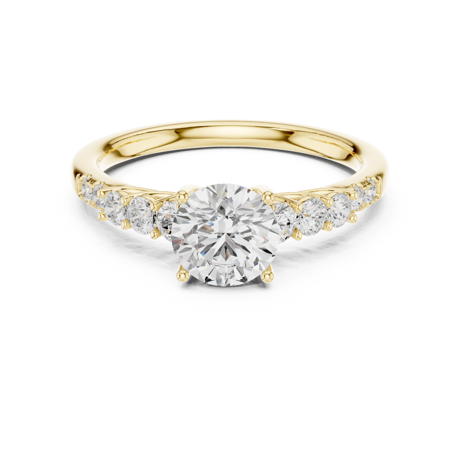  Gold Elegant Whisper Luxe Ring Front View