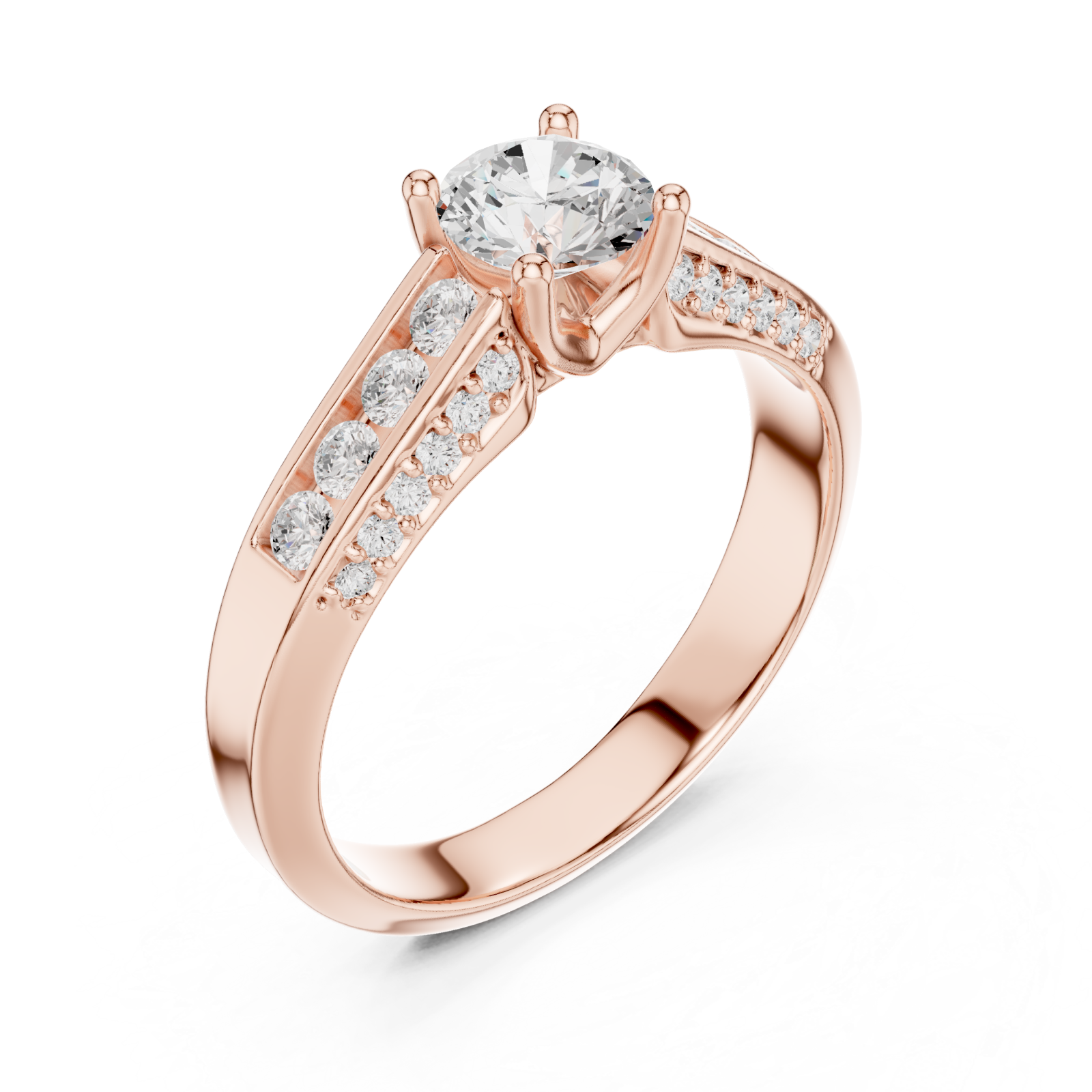 Rose Gold Twilight Promise Arc Ring Right View