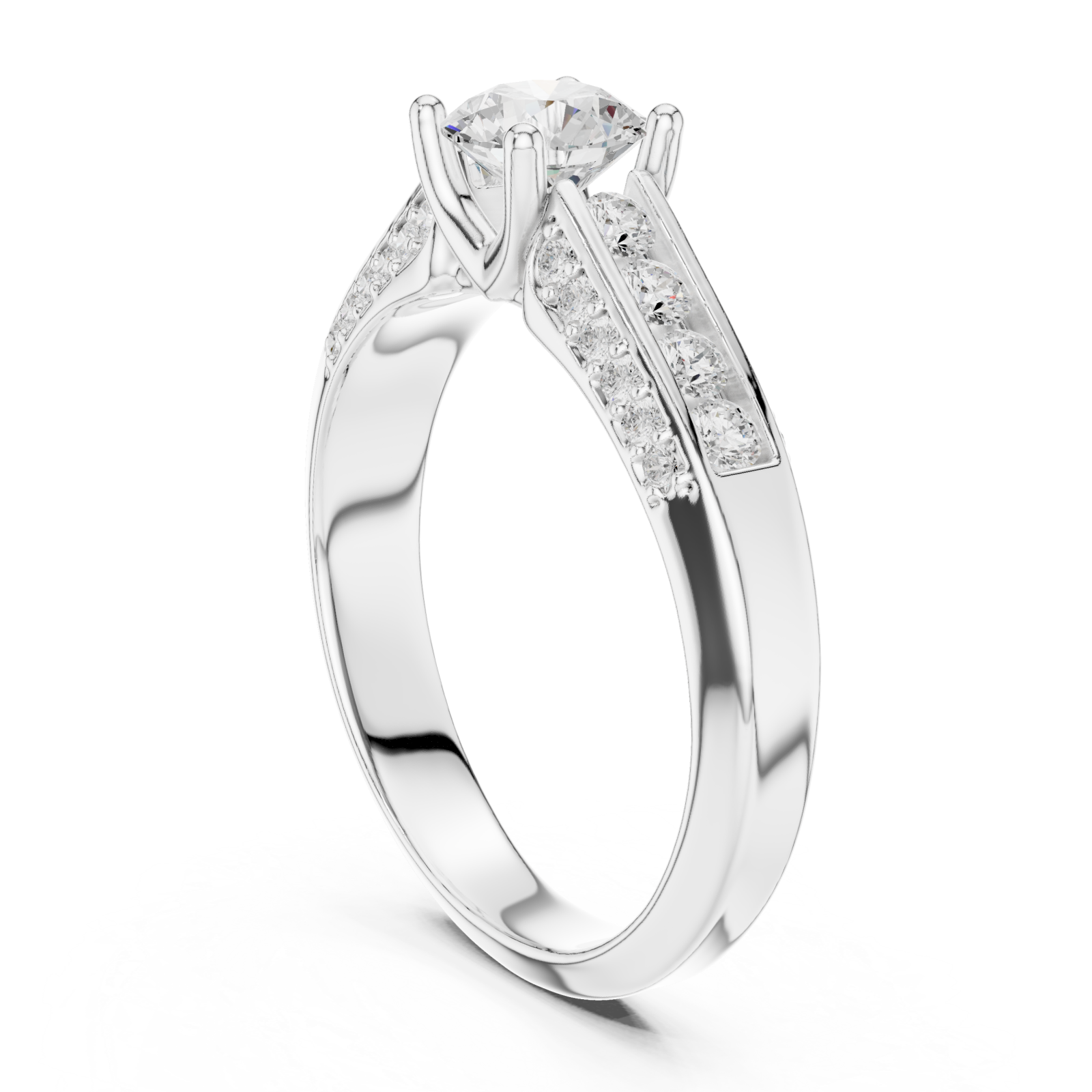  White Gold Twilight Promise Arc Ring Left View