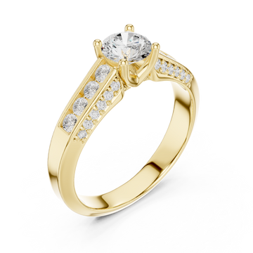 Gold Twilight Promise Arc Ring Right View