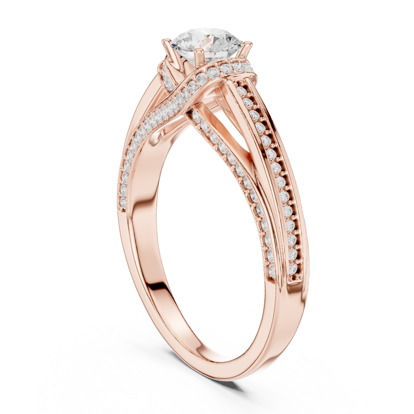  Rose Gold Grandeur Empress Ascend Band Left View