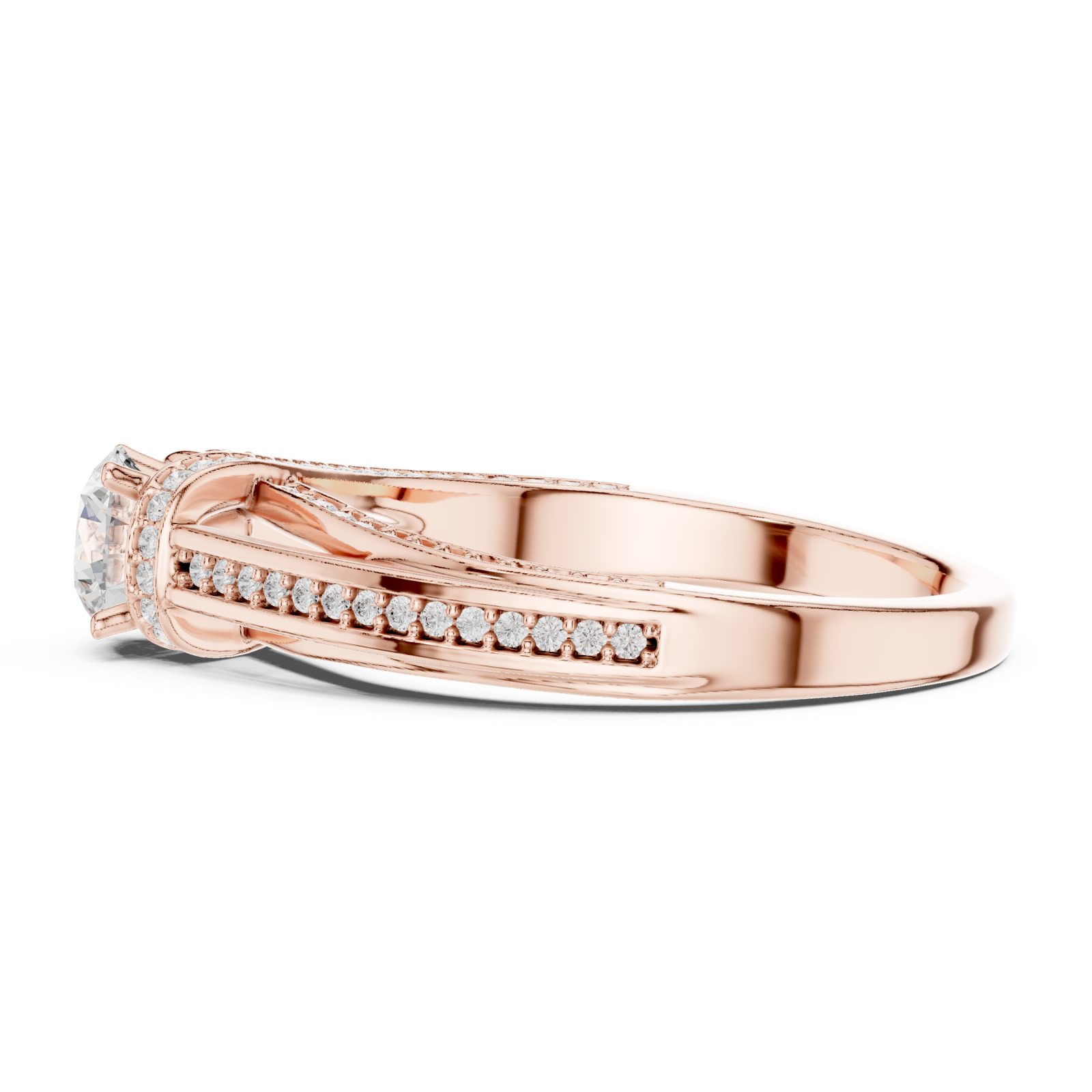  Rose Gold Grandeur Empress Ascend Band Side View