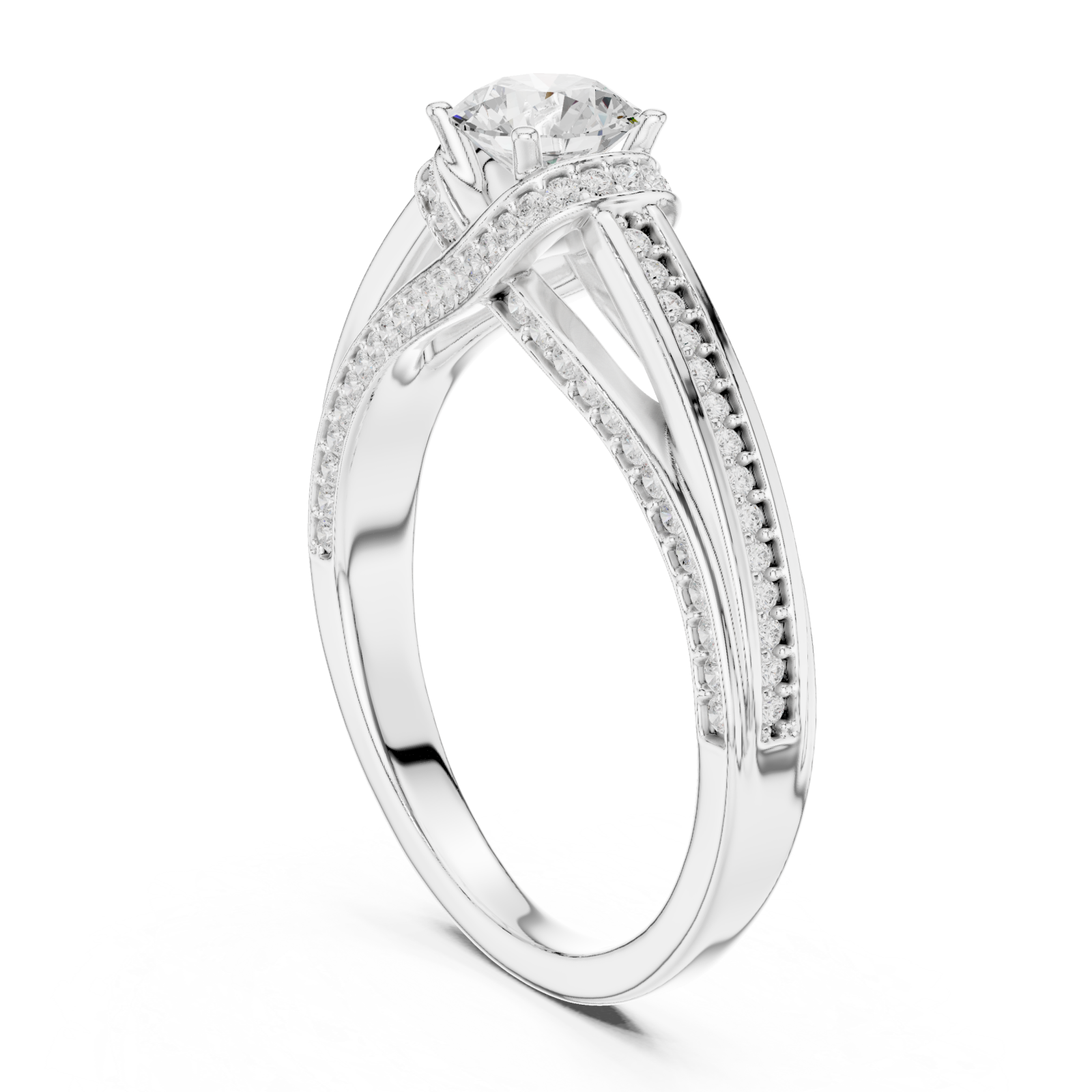  White Gold Grandeur Empress Ascend Band Left View