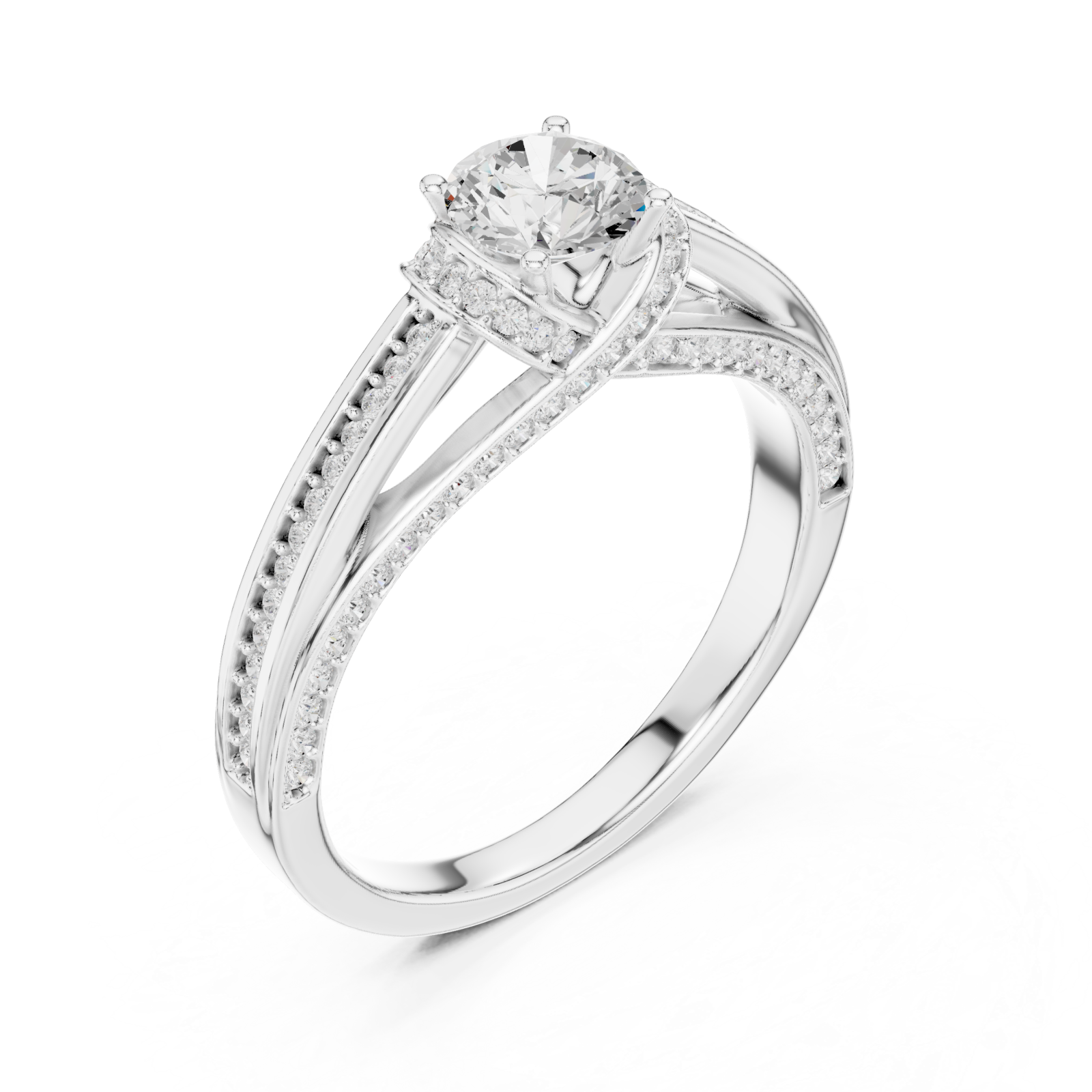  White Gold Grandeur Empress Ascend Band Right View