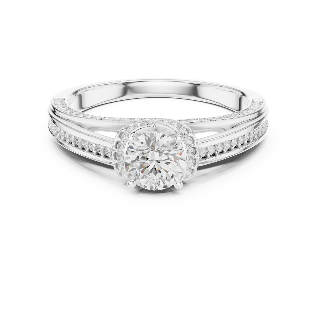  White Gold Grandeur Empress Ascend Band Right View