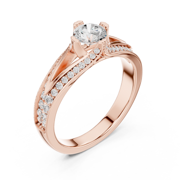  Rose Gold Starlit Whisper Nouveau Ring Right View