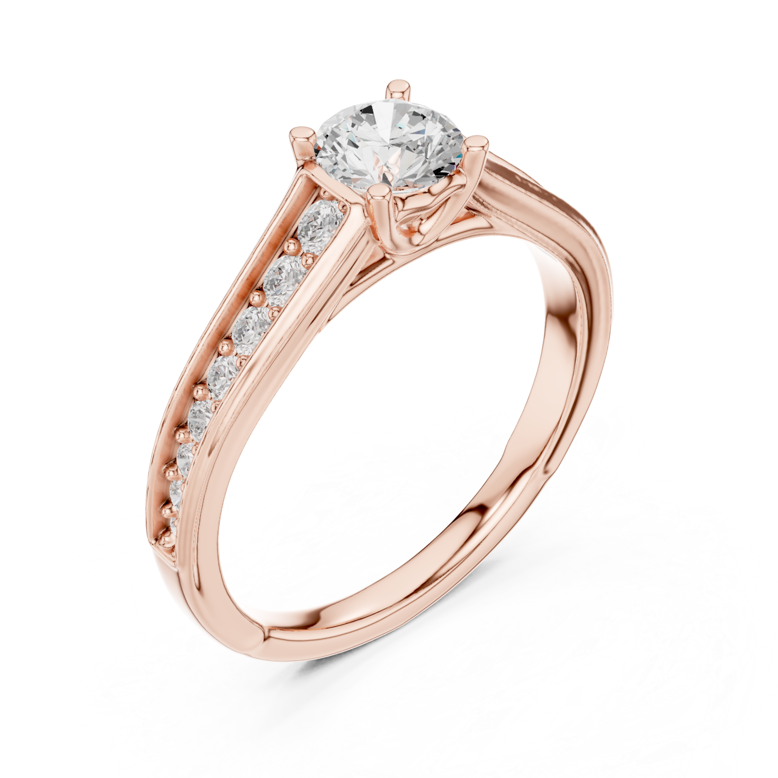  Rose Gold Celestial Moment Engagement Ring Right View