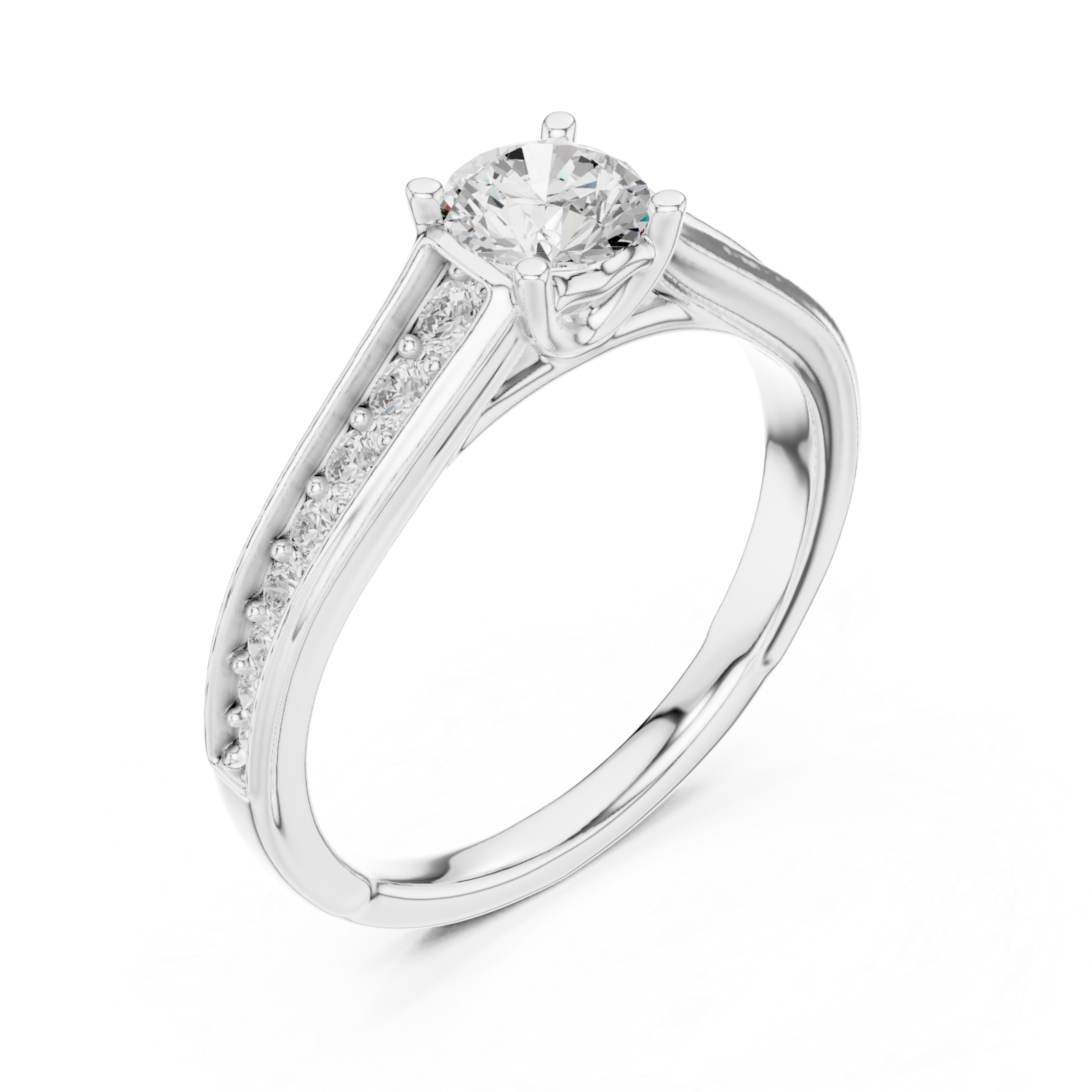  White Gold Celestial Moment Engagement Ring Right View