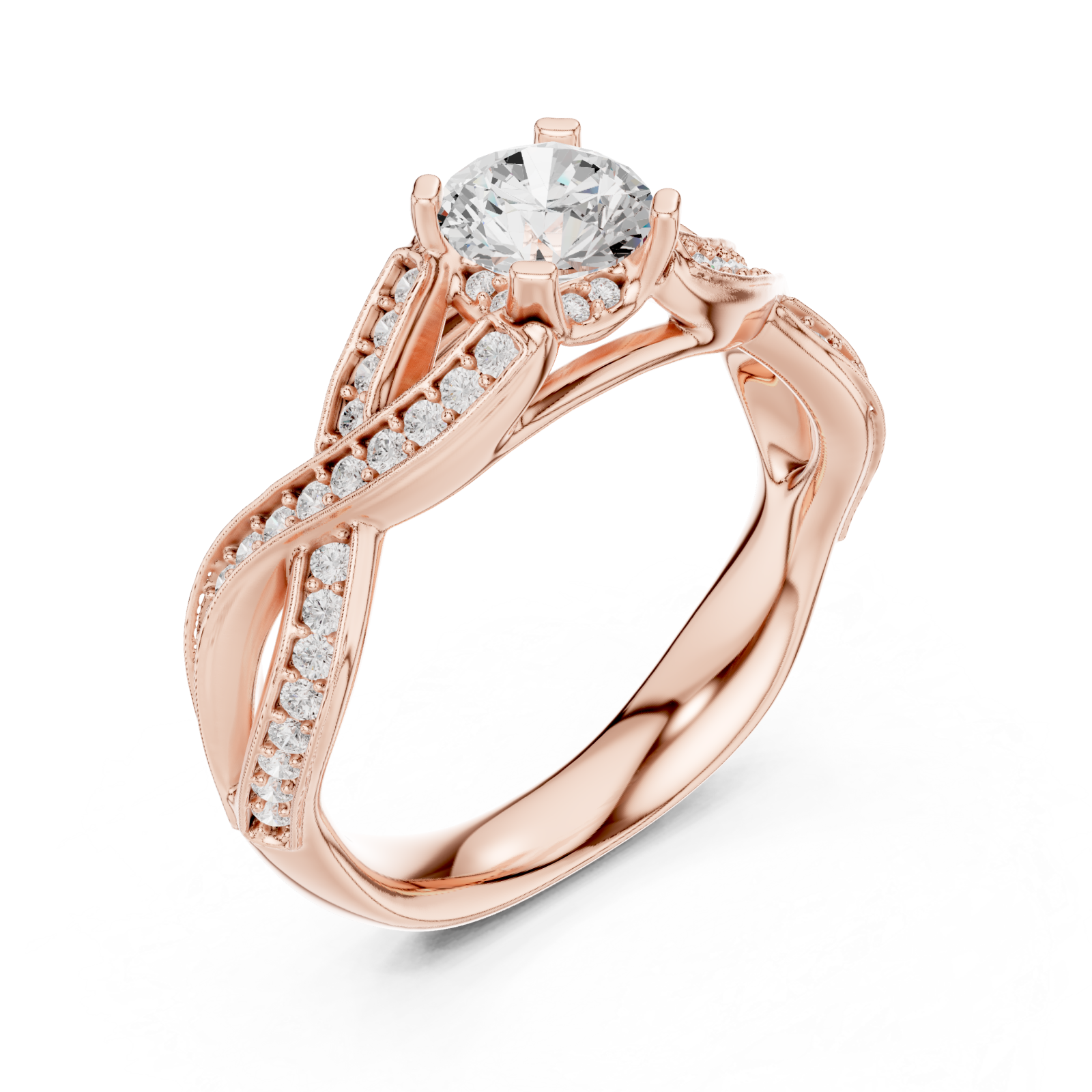  Rose Gold Celestial Garland Embrace Ring Right View