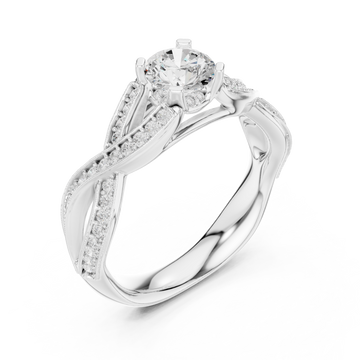  White Gold Celestial Garland Embrace Ring Right View