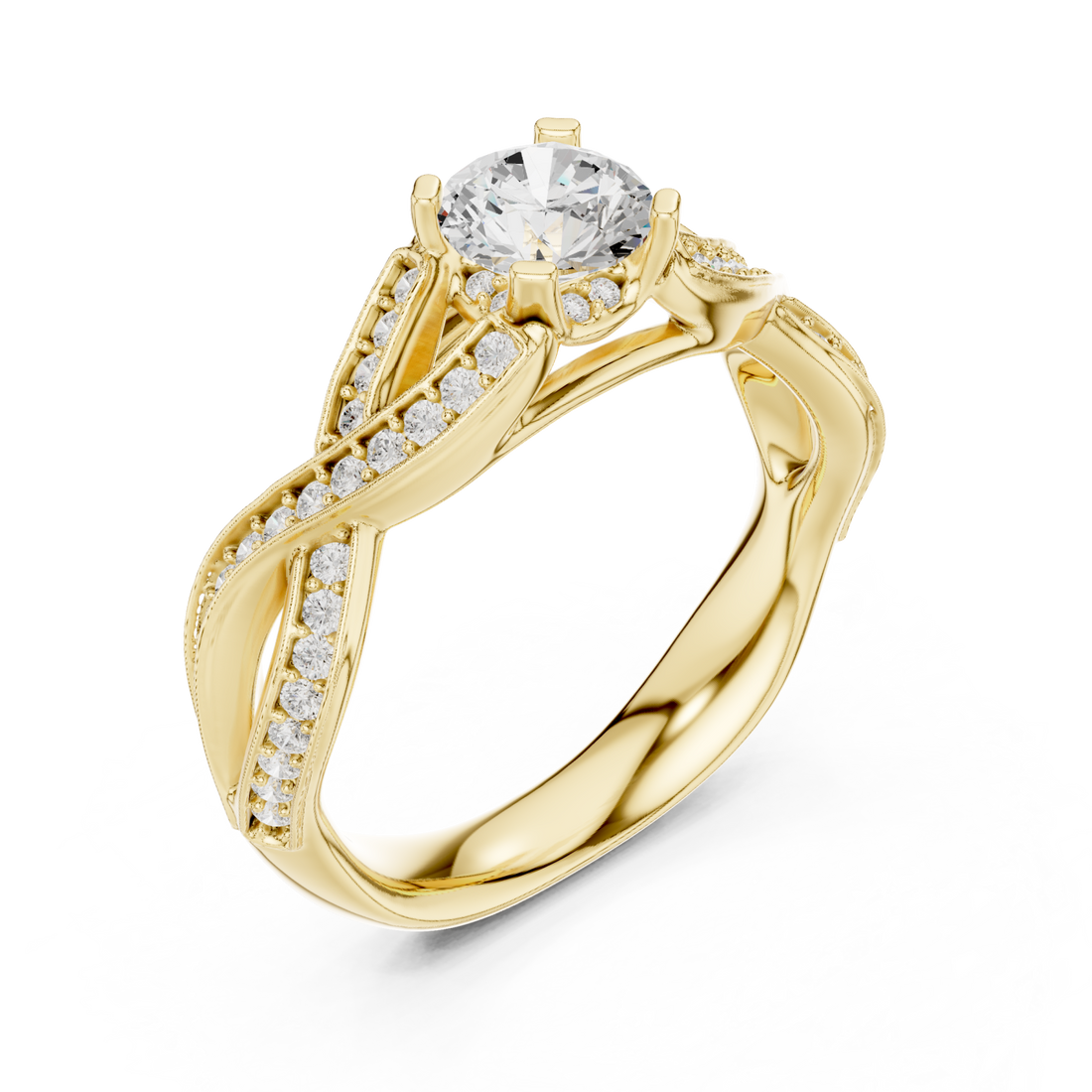 Gold Celestial Garland Embrace Ring Right View