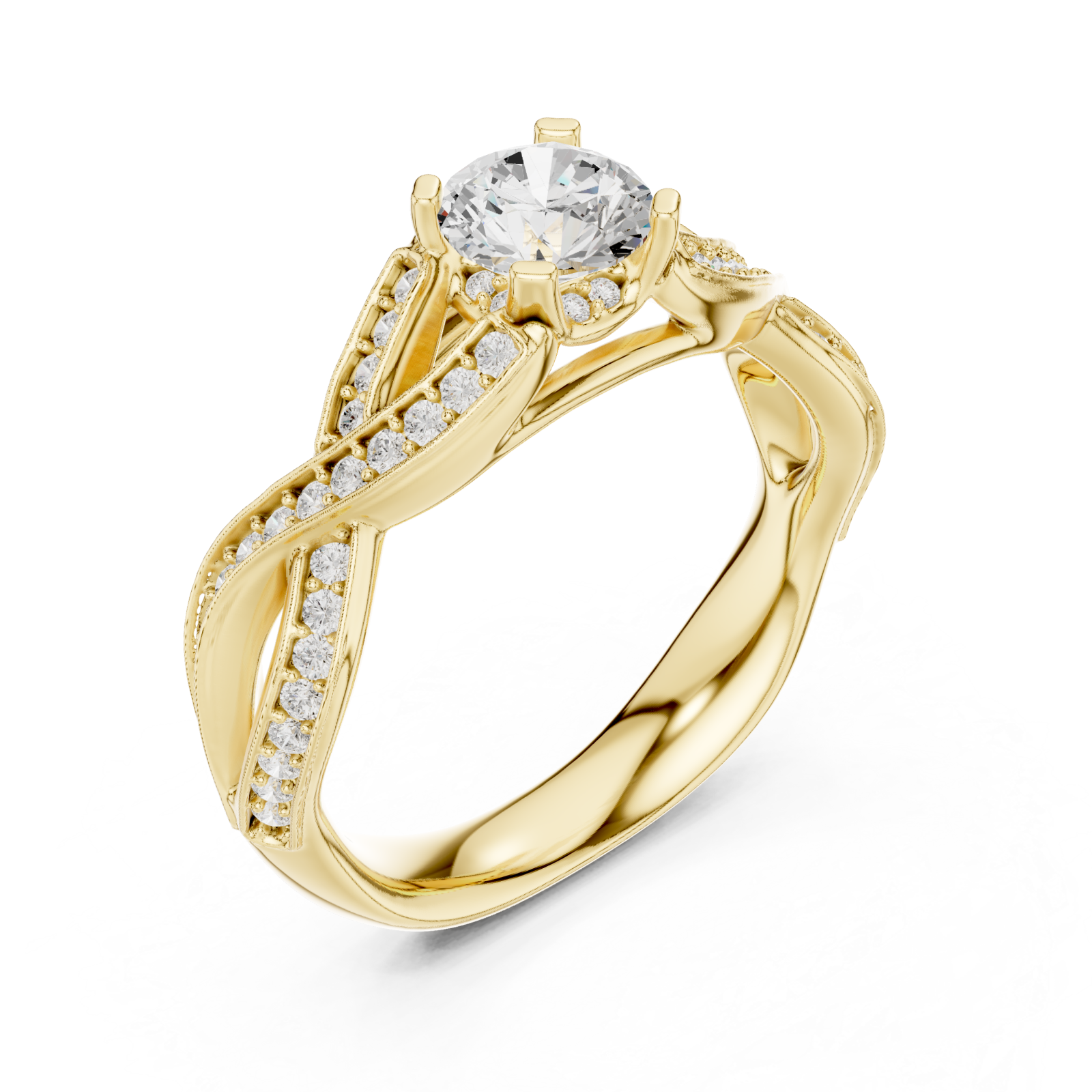 Gold Celestial Garland Embrace Ring Right View