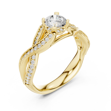 Gold Celestial Garland Embrace Ring Right View