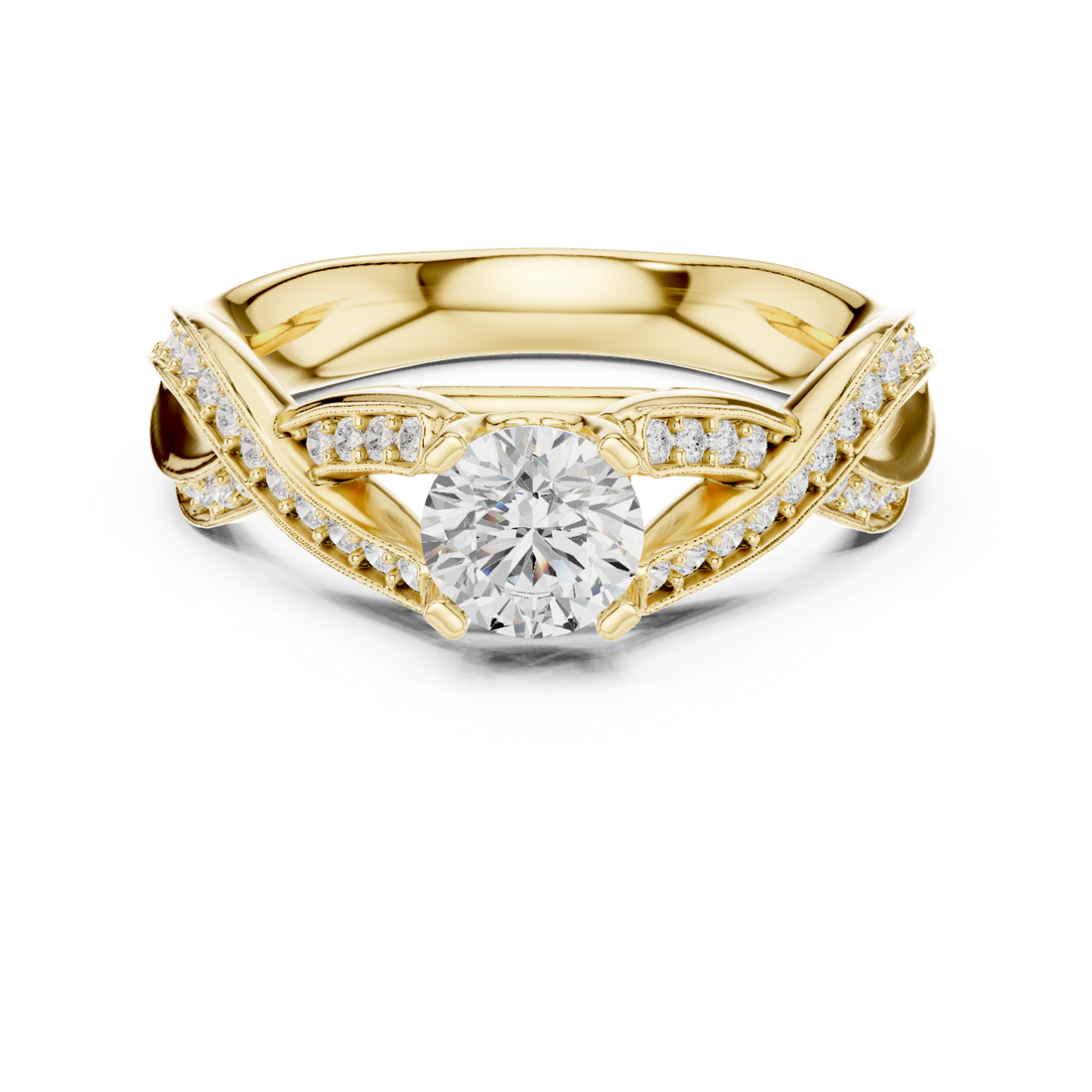 Gold Celestial Garland Embrace Ring Right View