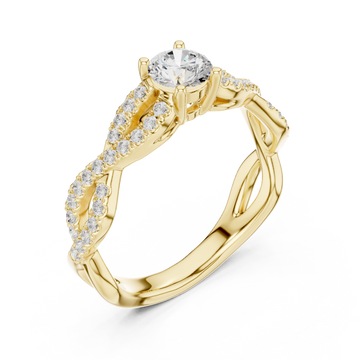 Gold Celestial Infinity Embrace Engagement Ring Right View