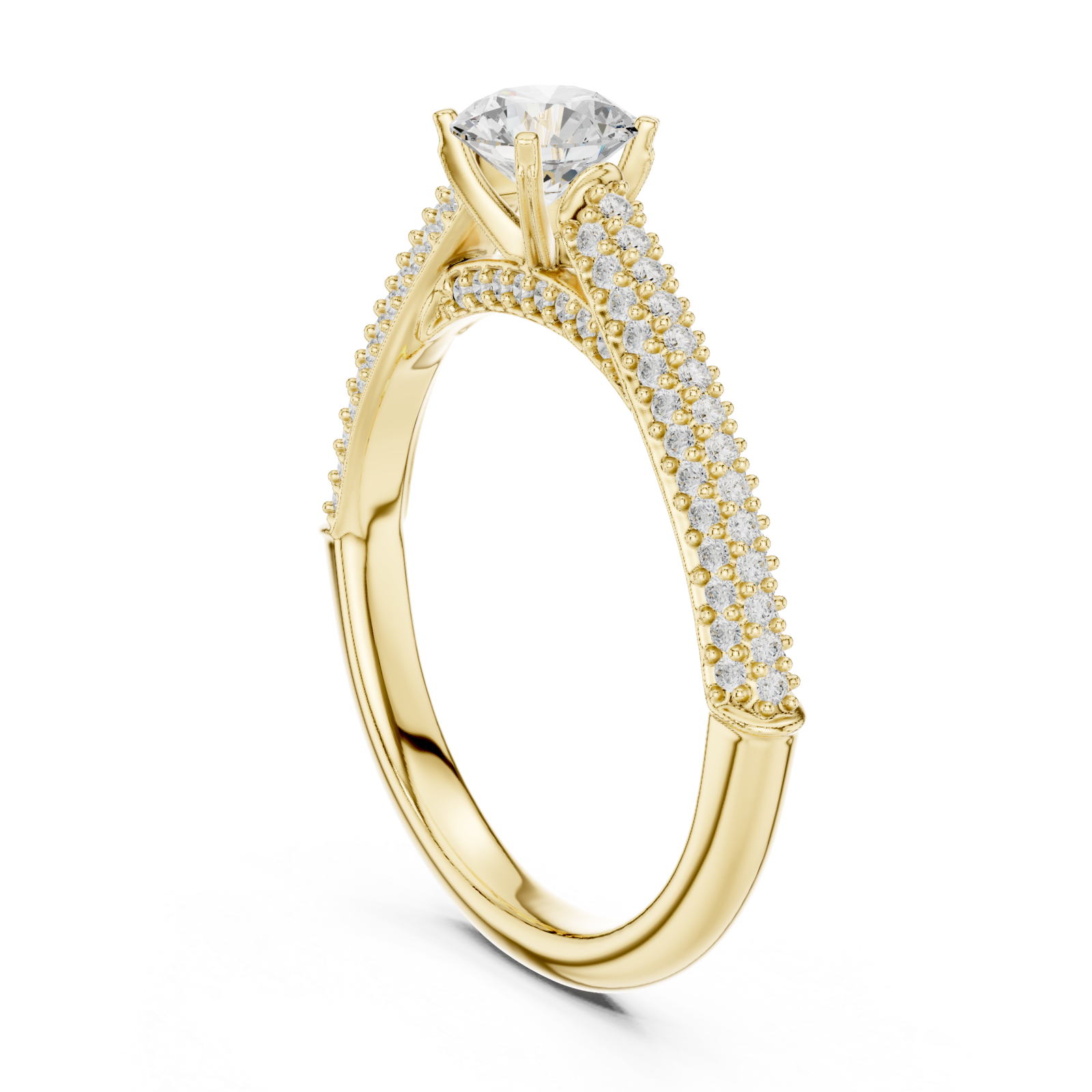 Gold Ethereal Signature Modern Elegance Ring Left View