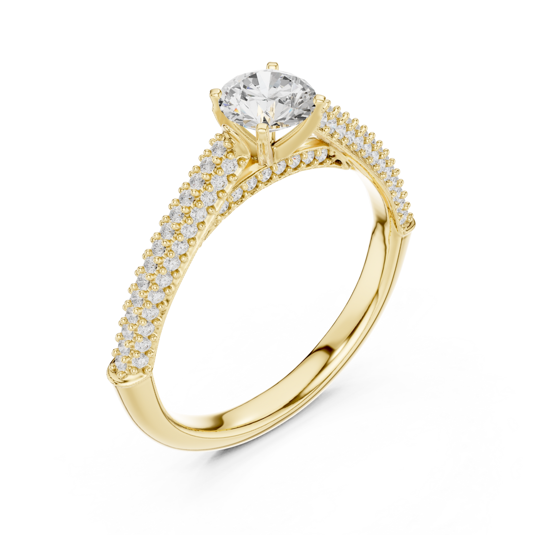 Gold Ethereal Signature Modern Elegance Ring Right View