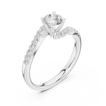  White Gold Radiant Embrace Twist Ring Right View