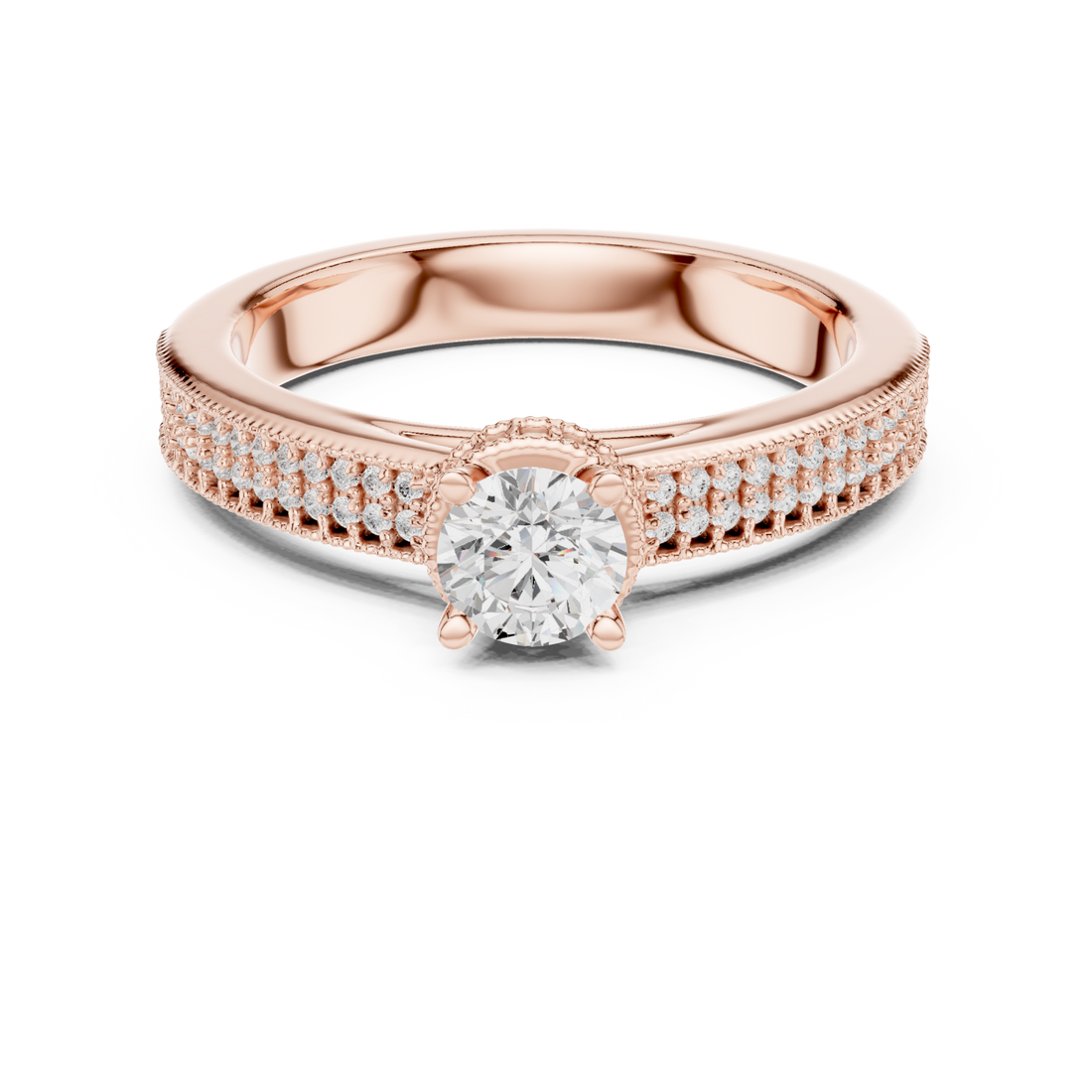  Rose Gold Twilight Infinity Embrace Engagement Ring Right View