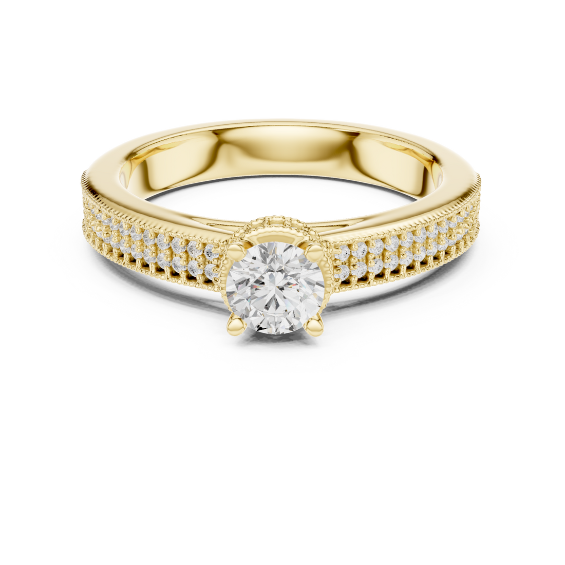Gold Twilight Infinity Embrace Engagement Ring Right View