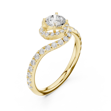 Gold Opulent Contour Glow Accent Ring Right View
