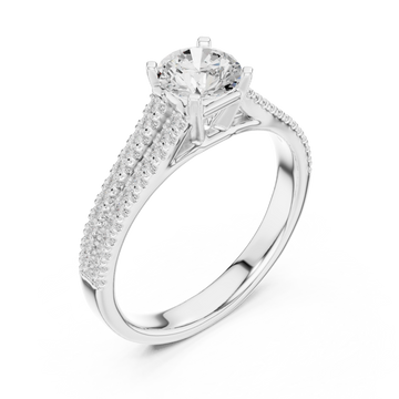  White Gold Infinite Elegance Pave Engagement Ring Right View