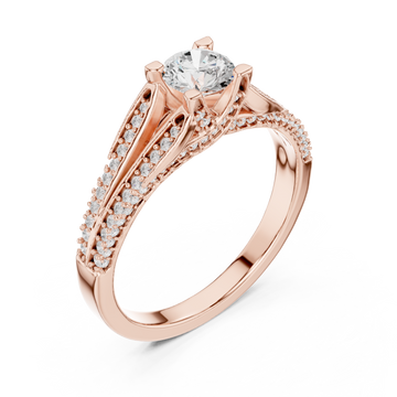  Rose Gold Infinite Grace Solitaire Ring Right View