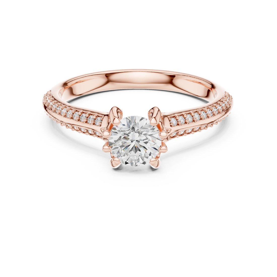  Rose Gold Radiance Whisper Band Ring Right View