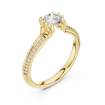 Gold Radiance Whisper Band Ring Right View