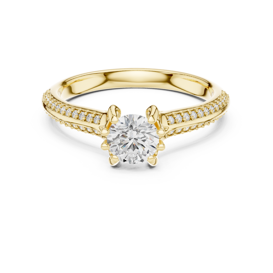 Gold Radiance Whisper Band Ring Right View