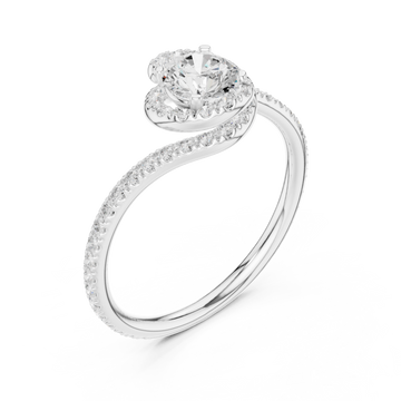  White Gold Luminous Heartline Grace Band Right View