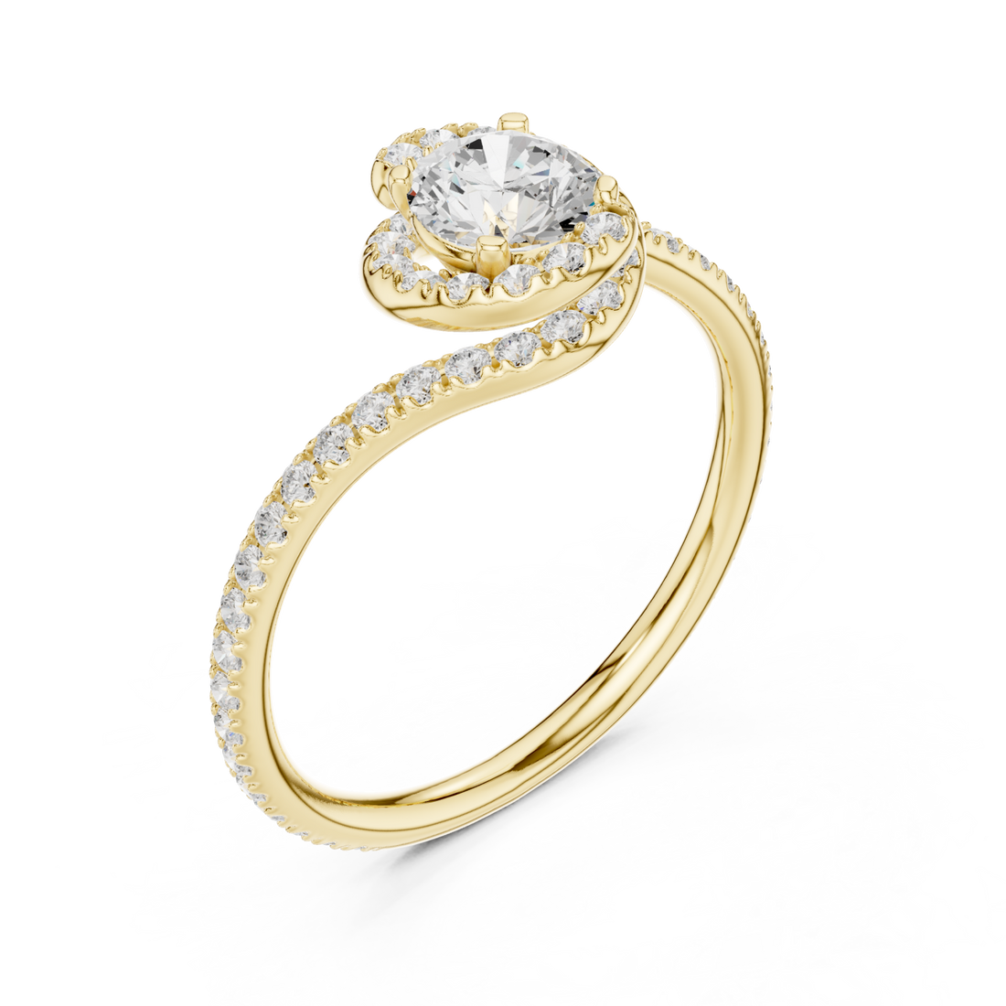 Gold Luminous Heartline Grace Band Right View
