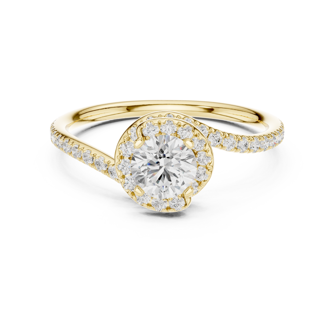 Gold Luminous Heartline Grace Band Right View